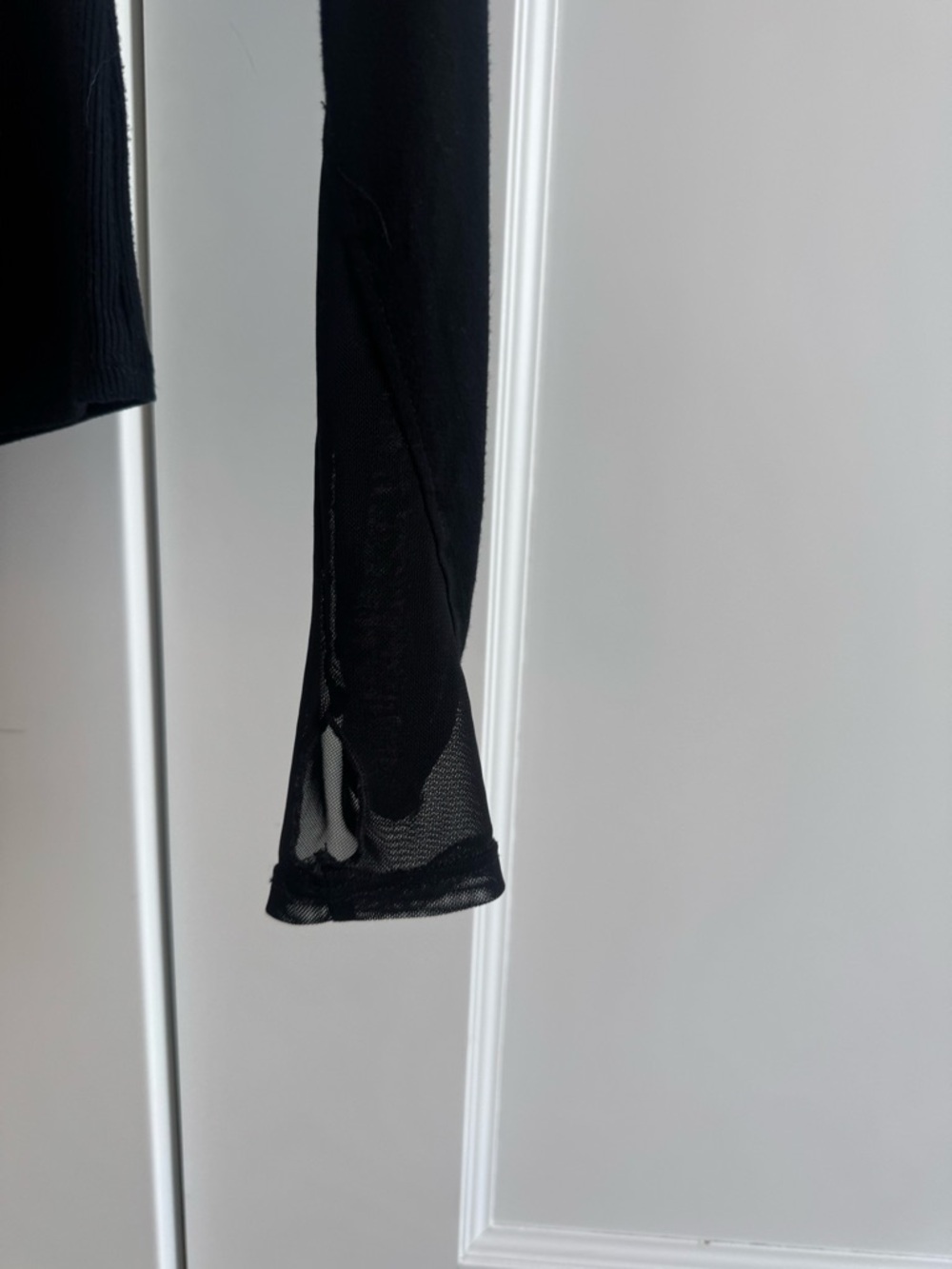 Joah Brown Black Long-Sleeve Scoop Back Tie Top - Picture 2 of 8